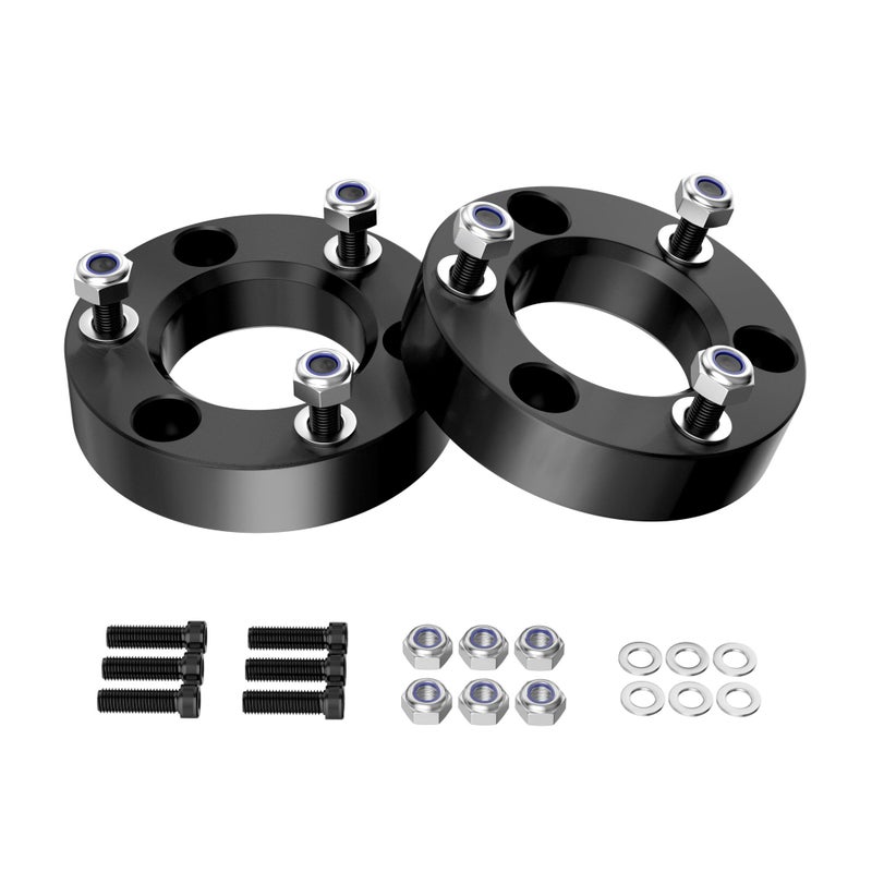 Richeer 2 inch Leveling Lift Kit Compatible with 2004-2026 F150, Leveling Lift Kit Fit for 2004-2026 F150 2WD 4WD, 2003-2018 Expedition Forged Front Strut Spacers Raise the Front of your F150 by 2" - Image 1